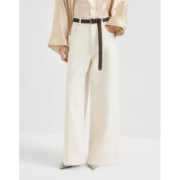 Brunello Cucinelli Relaxed trousers in Chalk, view 2