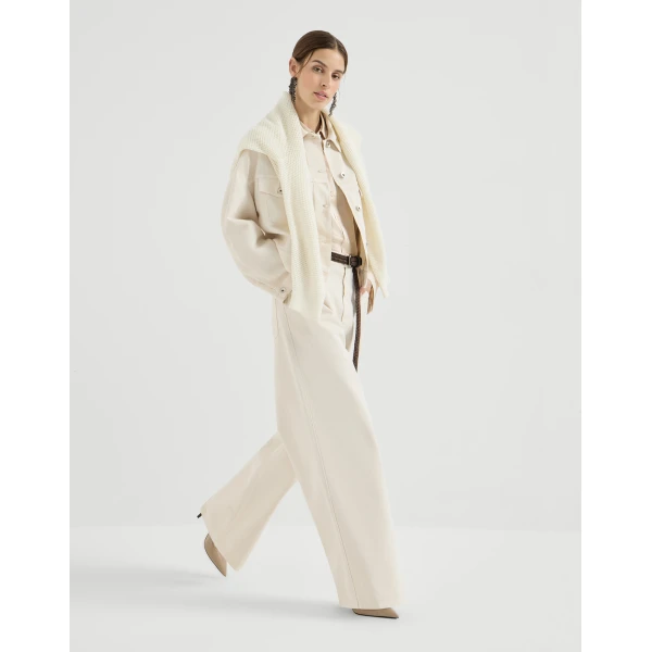 Brunello Cucinelli Relaxed trousers in Chalk, view 5