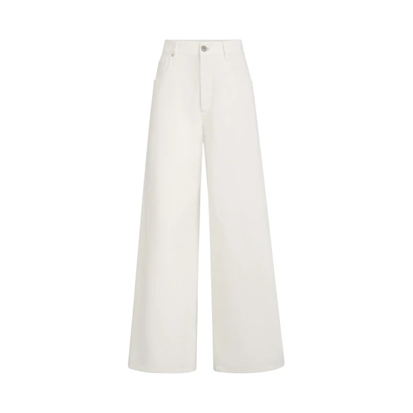Brunello Cucinelli Relaxed trousers with monili in Panama