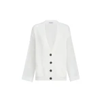Brunello Cucinelli Rib knit cardigan in White