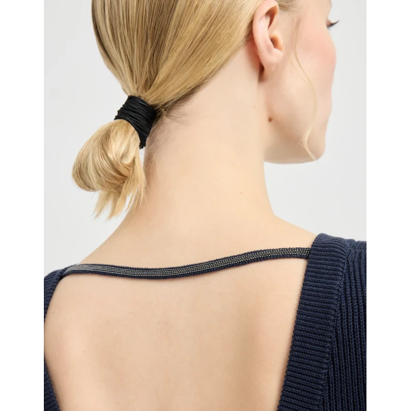 Brunello Cucinelli Rib knit dress in Blue, view 4