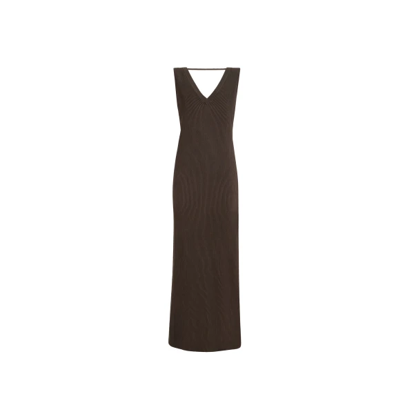 Brunello Cucinelli Rib knit dress in Brown