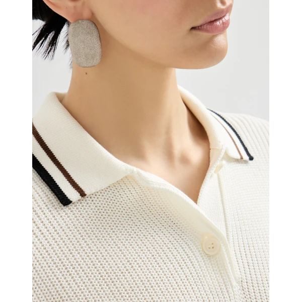 Brunello Cucinelli Rib knit polo, view 4