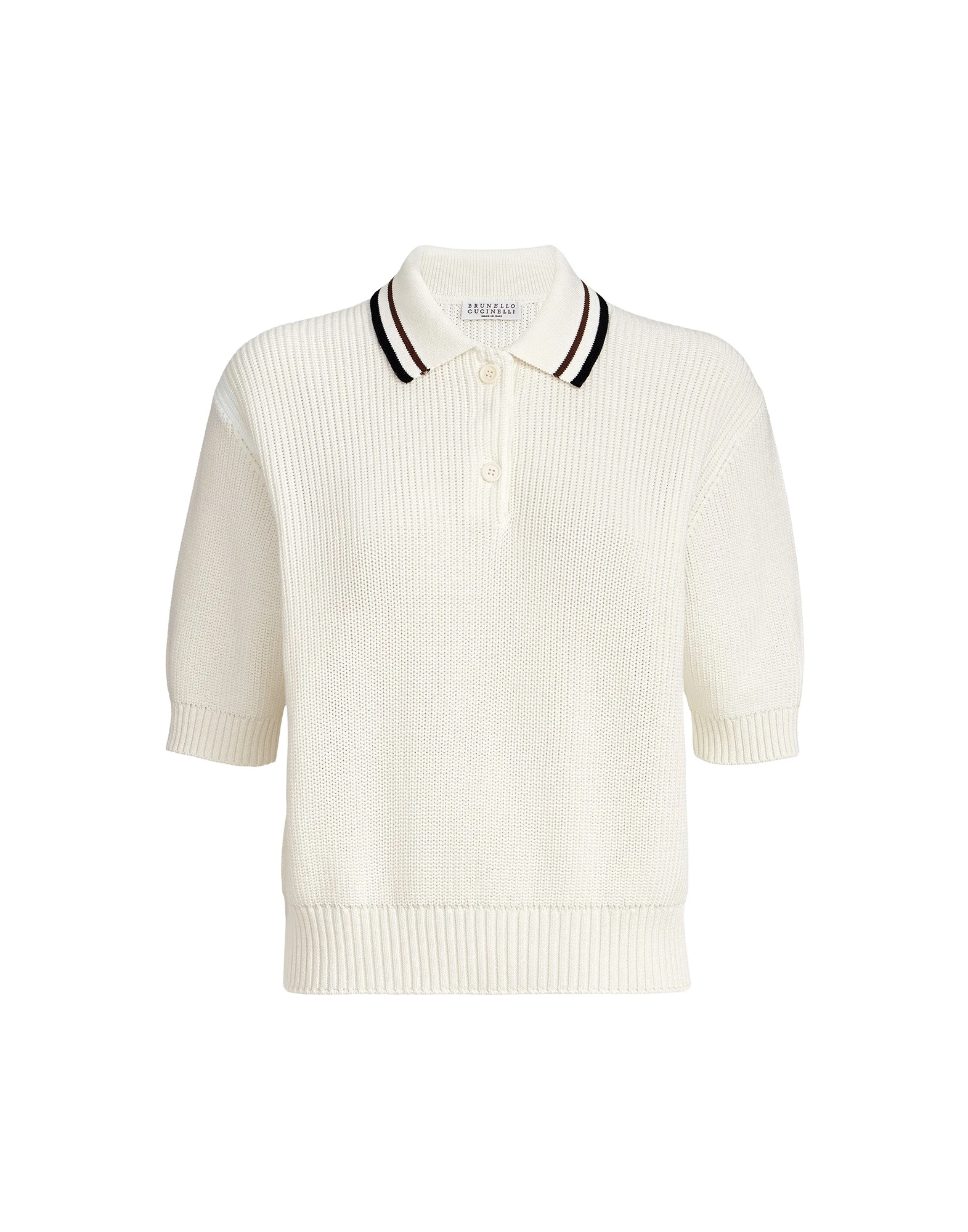 Brunello Cucinelli Rib knit polo