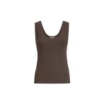 Brunello Cucinelli Ribbed jersey top in Brown