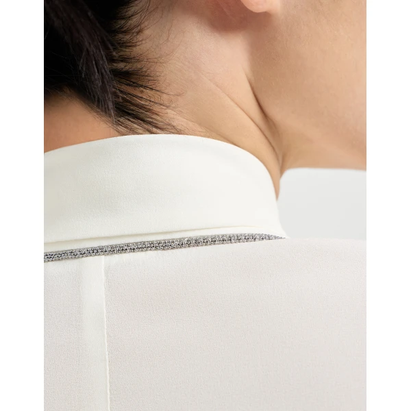 Brunello Cucinelli Sablé crêpe blazer in White, view 4