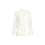 Brunello Cucinelli Sablé crêpe blazer in White