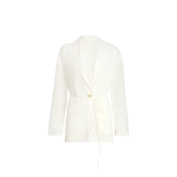 Brunello Cucinelli Sablé crêpe blazer in White