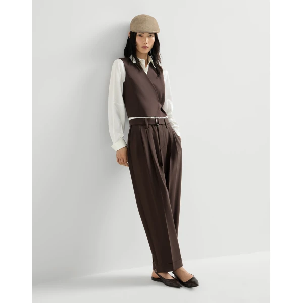 Brunello Cucinelli Sartorial Baggy trousers in Cocoa, view 5