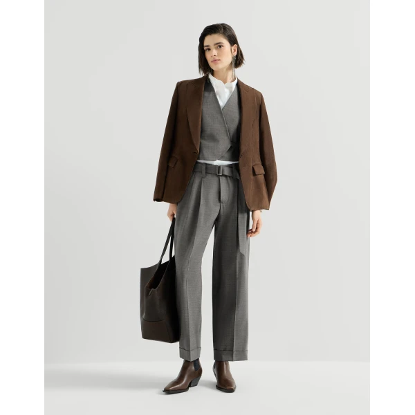 Brunello Cucinelli Sartorial Baggy trousers in Dark Grey, view 6