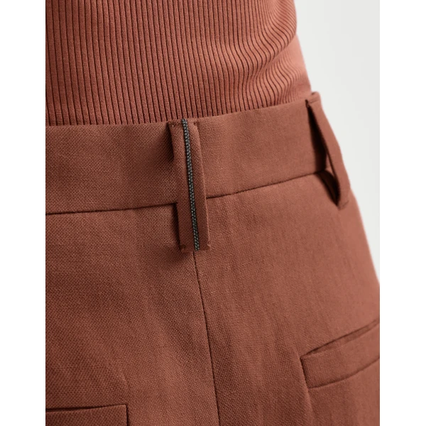 Brunello Cucinelli Sartorial Bermuda shorts in Firebrick, view 4