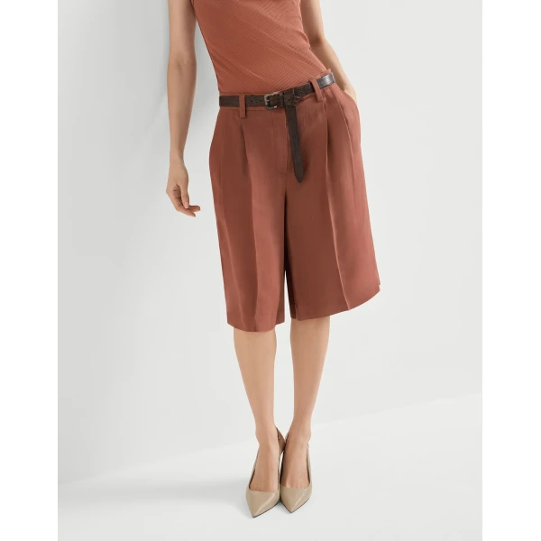 Brunello Cucinelli Sartorial Bermuda shorts in Firebrick, view 5