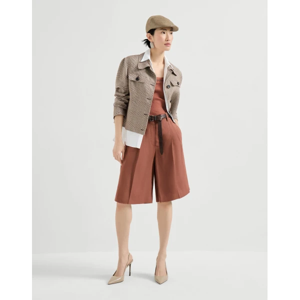 Brunello Cucinelli Sartorial Bermuda shorts in Firebrick, view 6
