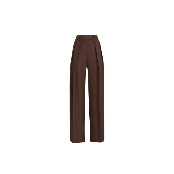 Brunello Cucinelli Sartorial Wide trousers in Cocoa