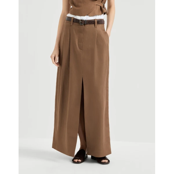 Brunello Cucinelli Sartorial skirt in Mou, view 2