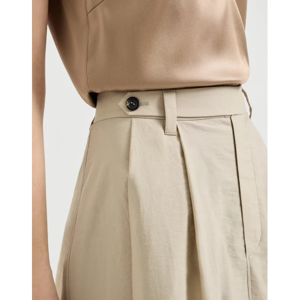 Brunello Cucinelli Sartorial skirt with monili in Beige, view 4
