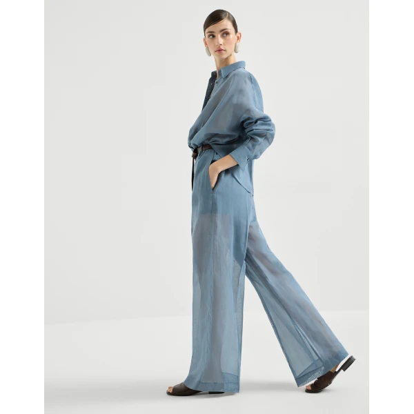 Brunello Cucinelli Sartorial track trousers in Azure, view 5