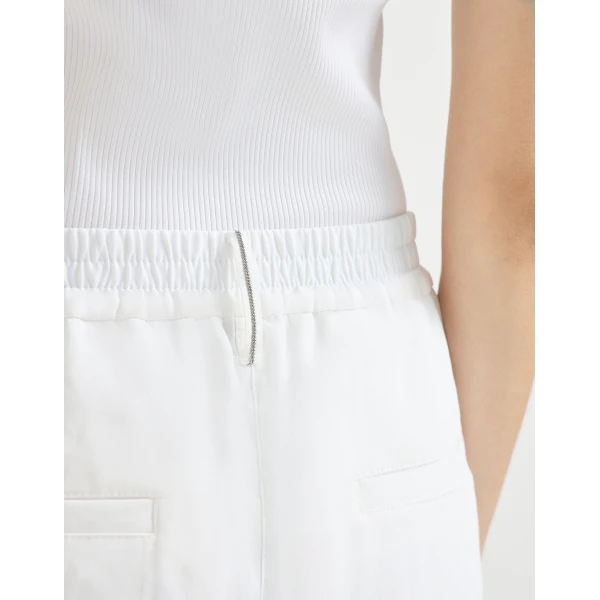 Brunello Cucinelli Sartorial track trousers in White, view 4
