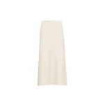 Brunello Cucinelli Satin cady fluid pencil skirt in Beige Silk