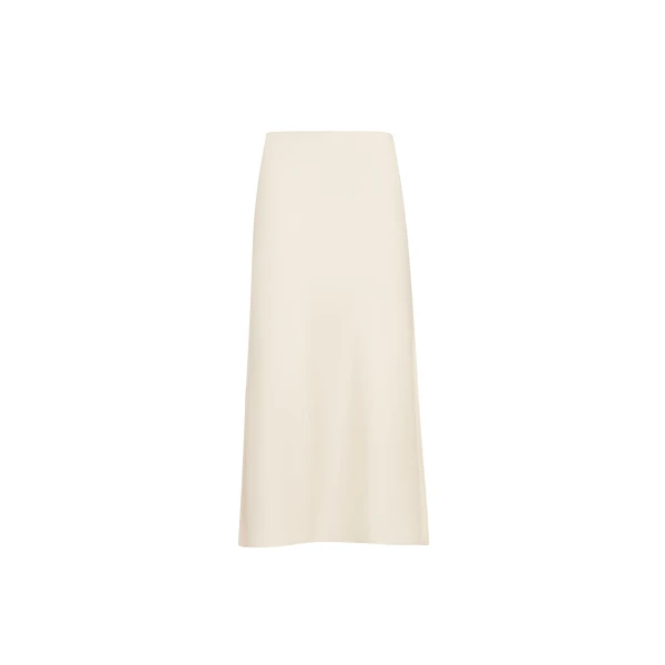 Brunello Cucinelli Satin cady fluid pencil skirt in Beige Silk