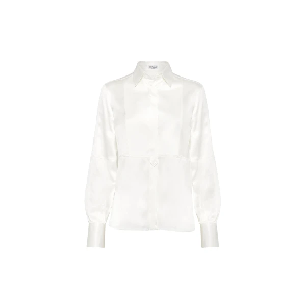 Brunello Cucinelli Satin shirt in White