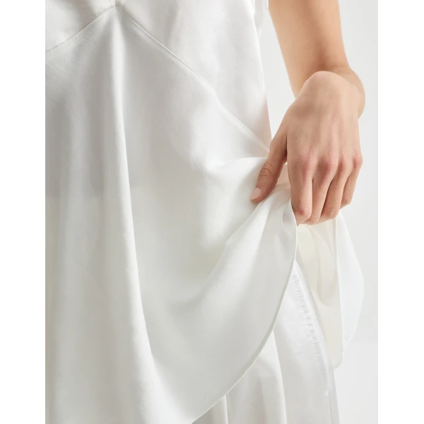 Brunello Cucinelli Satin top in White, view 4