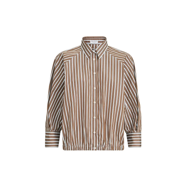 Brunello Cucinelli Shadow stripe poplin shirt