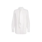 Brunello Cucinelli Shirt with tie and monili in White