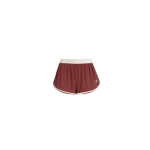 Brunello Cucinelli Shorts with logo in Bordeaux
