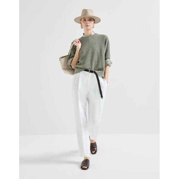 Brunello Cucinelli Slouchy trousers in White, view 6