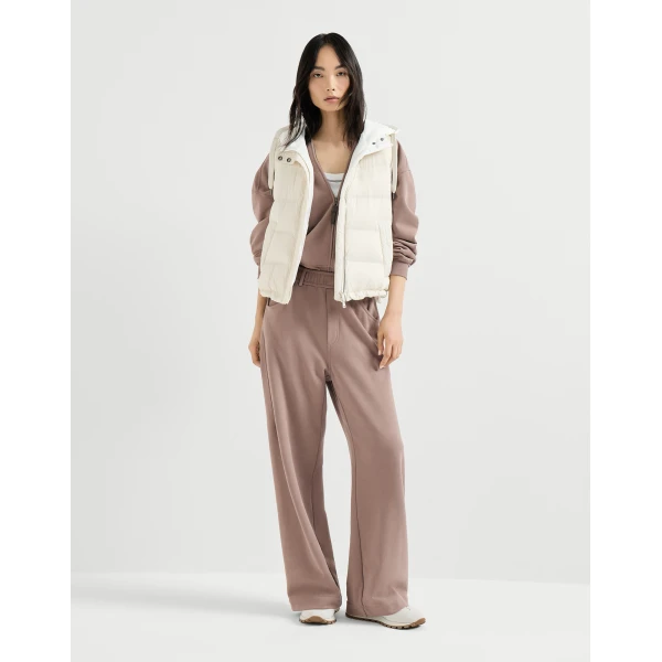 Brunello Cucinelli Smooth cotton French terry sweatshirt in Brown Jacket, view 6