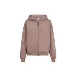 Brunello Cucinelli Smooth cotton French terry sweatshirt in Brown Jacket