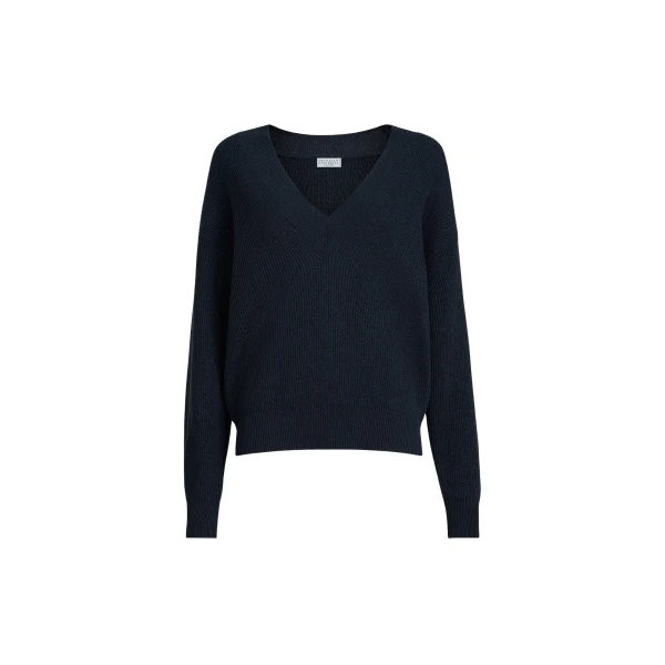 Brunello Cucinelli Sparkling cashmere sweater in Blue