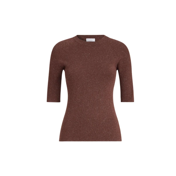 Brunello Cucinelli Sparkling cashmere sweater in Bordeaux