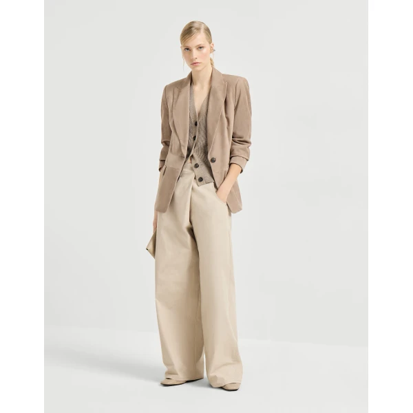 Brunello Cucinelli Sparkling cotton cardigan in Walnut, view 6