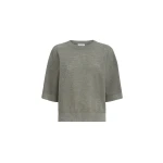 Brunello Cucinelli Sparkling linen sweater in Military