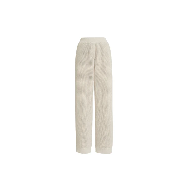 Brunello Cucinelli Sparkling net trousers in Oat