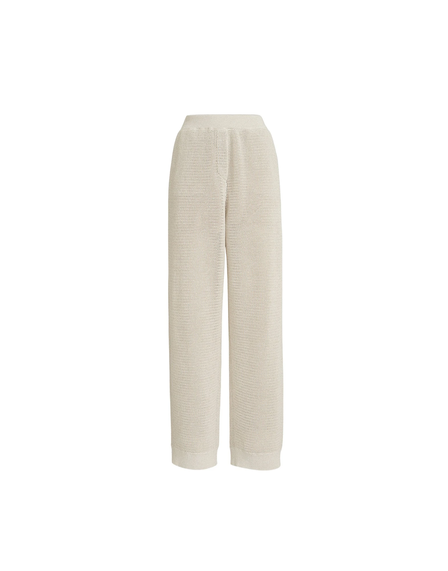 Sparkling net trousers in Oat
