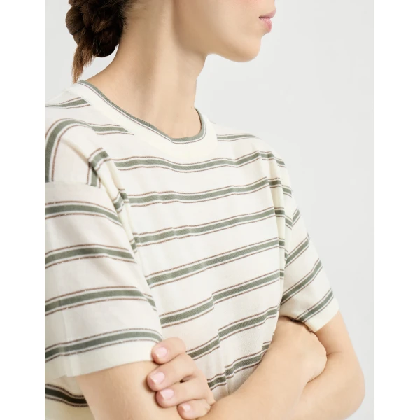 Brunello Cucinelli Sparkling stripe t-shirt Knit, view 4