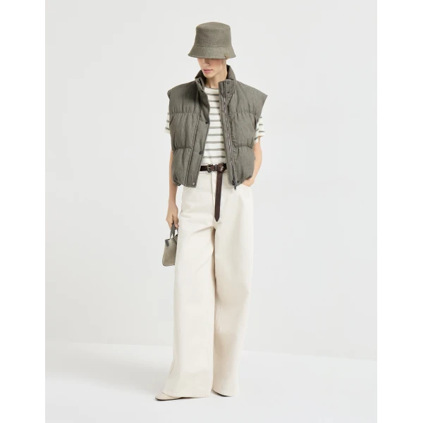 Brunello Cucinelli Sparkling stripe t-shirt Knit, view 6