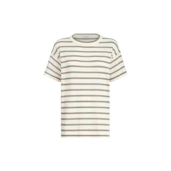 Brunello Cucinelli Sparkling stripe t-shirt Knit
