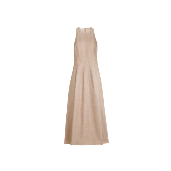 Brunello Cucinelli Sparkling twill dress in Antique Pink