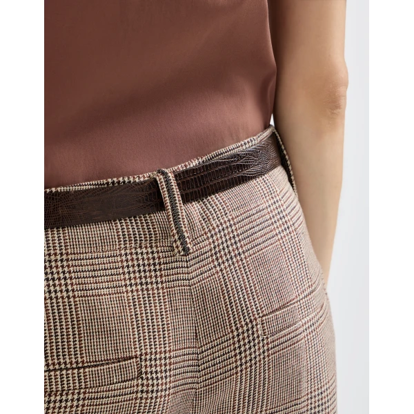 Brunello Cucinelli Square cigarette trousers in Light Brown, view 4