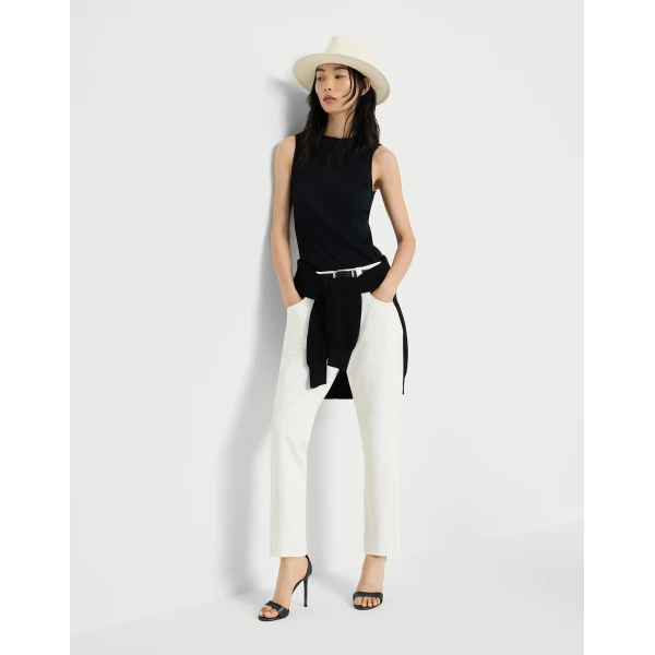 Brunello Cucinelli Straight five-pocket trousers in Panama, view 5