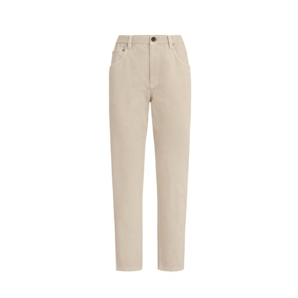 Brunello Cucinelli Straight five-pocket trousers in Sand