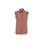 Brunello Cucinelli Stretch poplin shirt in Firebrick