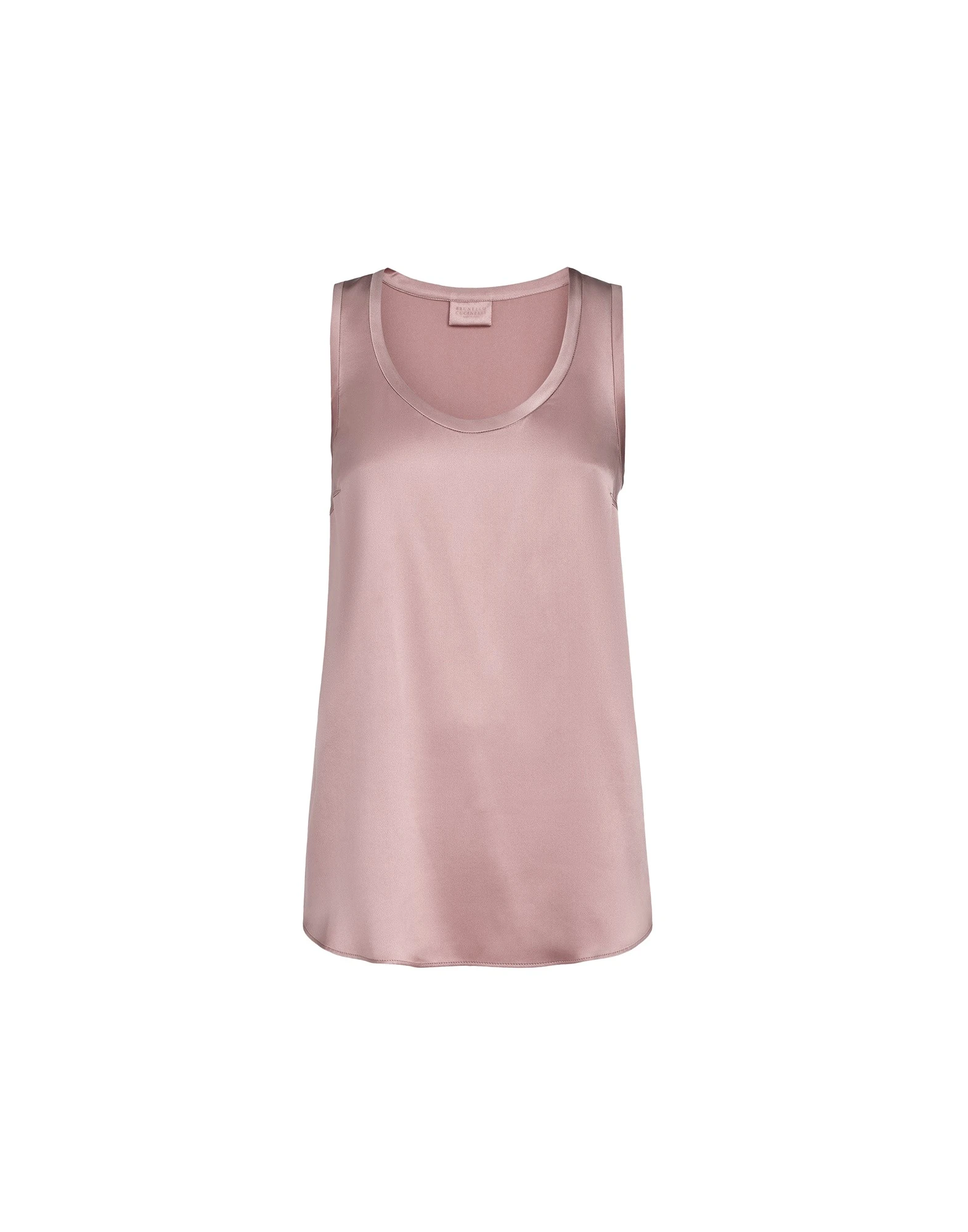 Brunello Cucinelli Stretch silk satin camisole in Antique Pink
