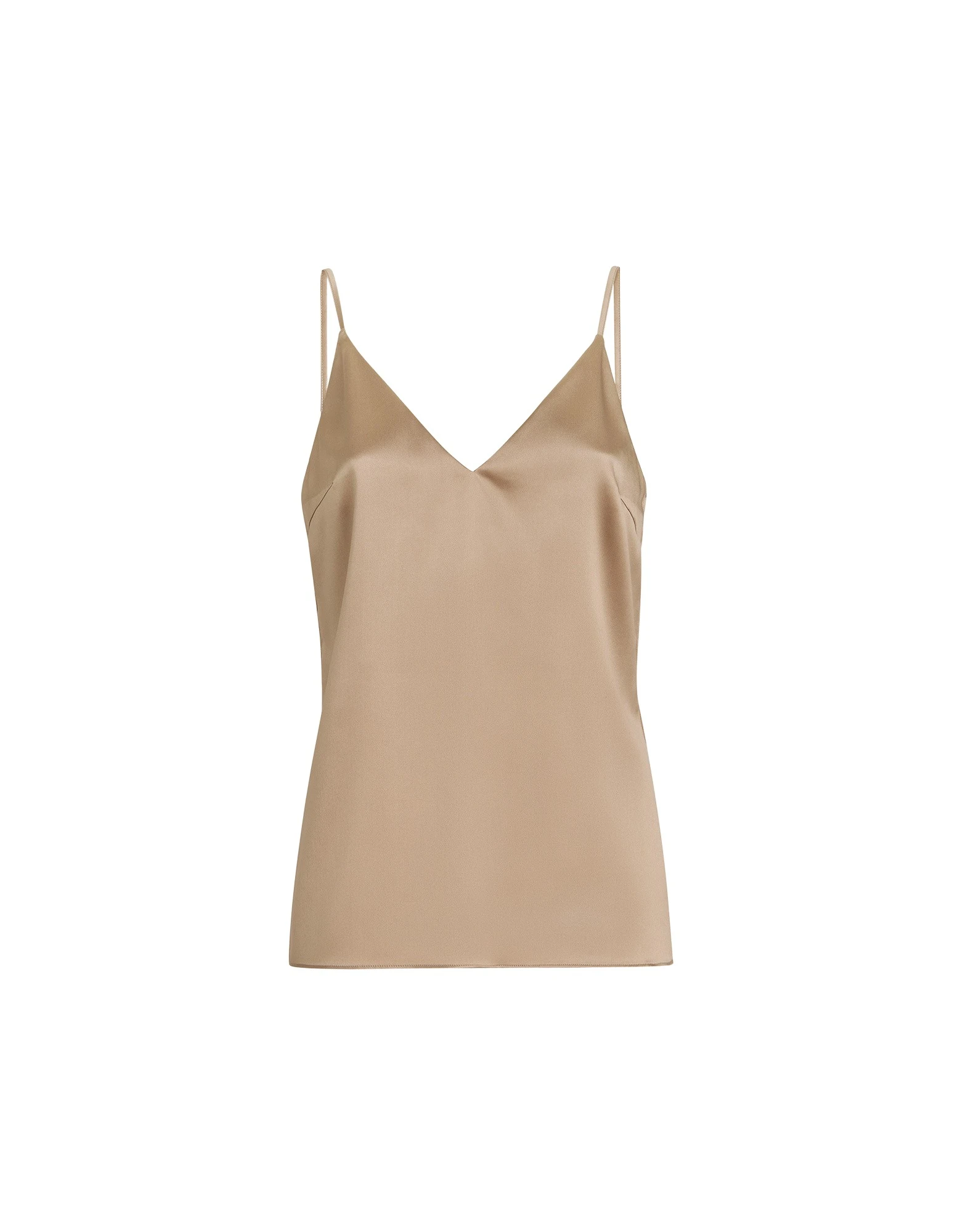 Brunello Cucinelli Stretch silk satin camisole in Beige