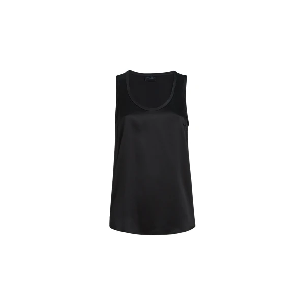 Brunello Cucinelli Stretch silk satin camisole in Black