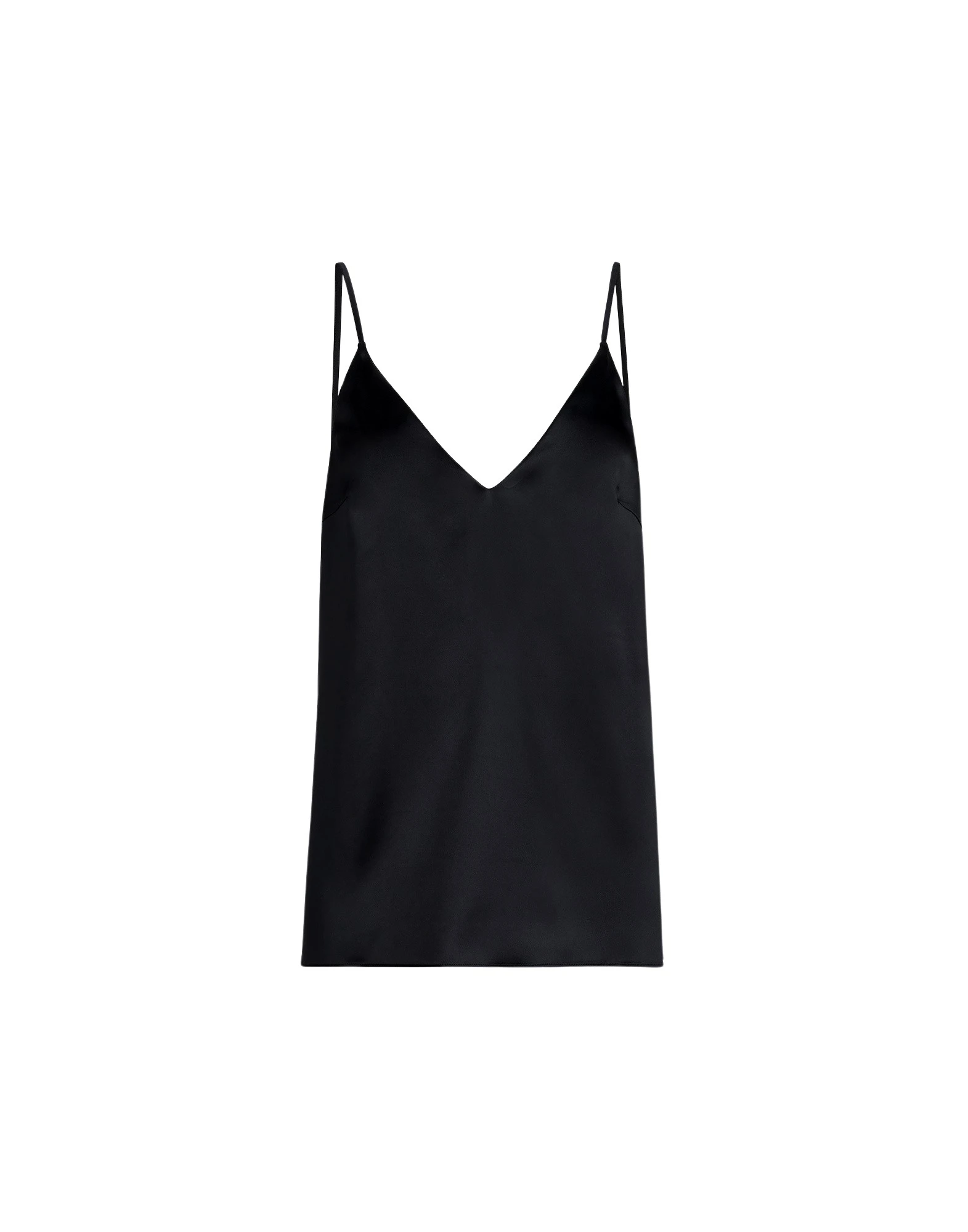 Brunello Cucinelli Stretch silk satin camisole in Black